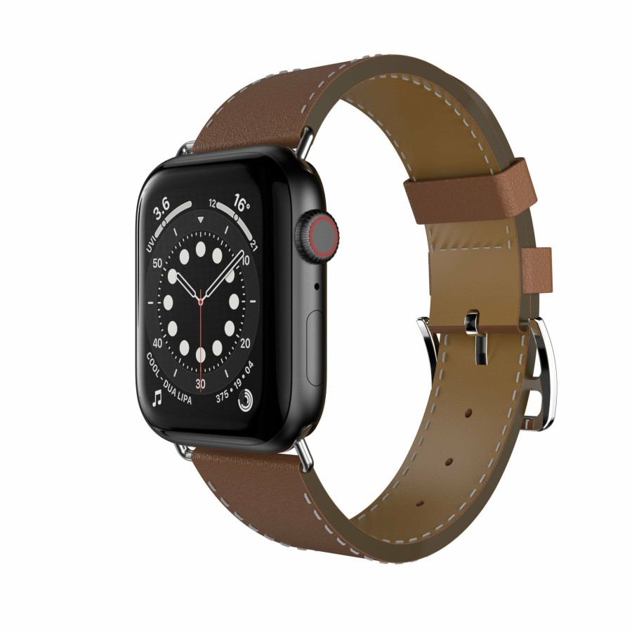 Clearance SwitchEasy Classic Genuine Leather Apple Watch Band Brown