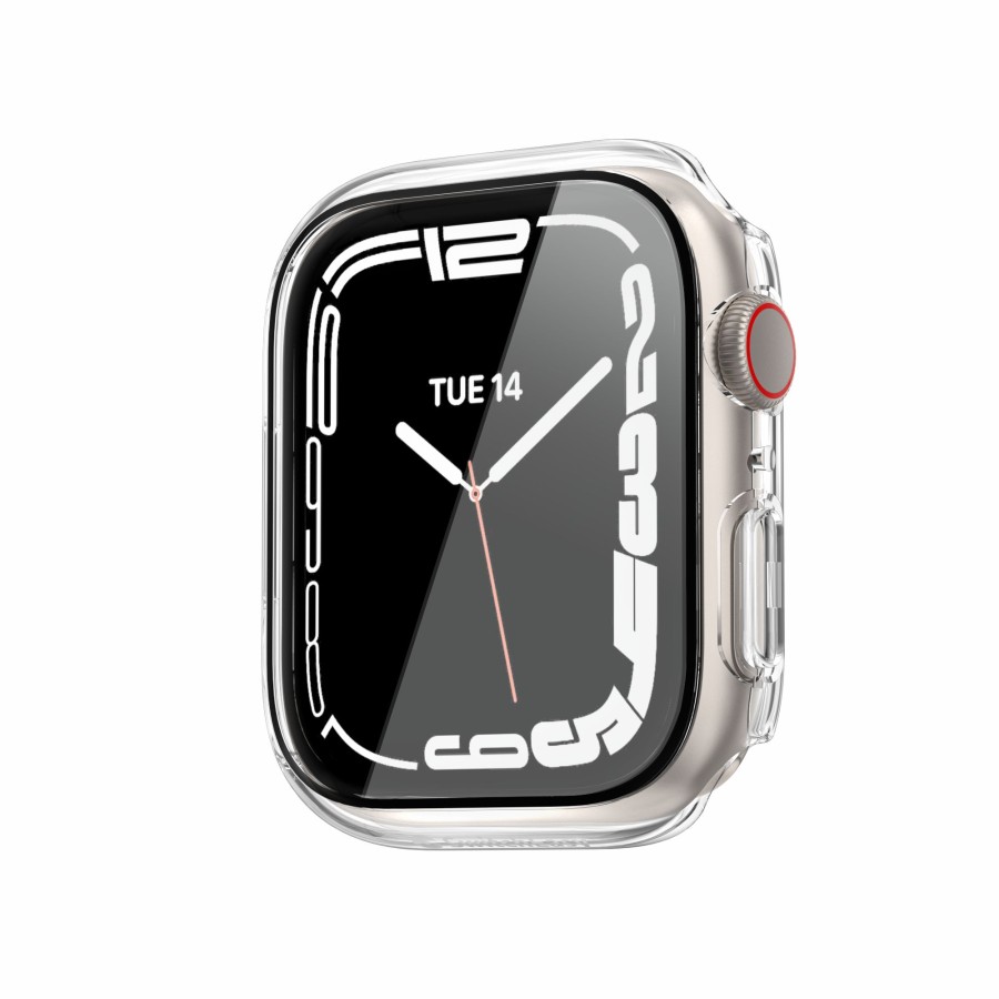 Hot SwitchEasy Nude Tempered Glass Hybrid Apple Watch Case Transparent