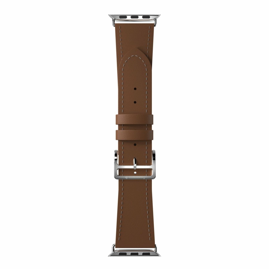 New SwitchEasy Classic Genuine Leather Apple Watch Band Brown