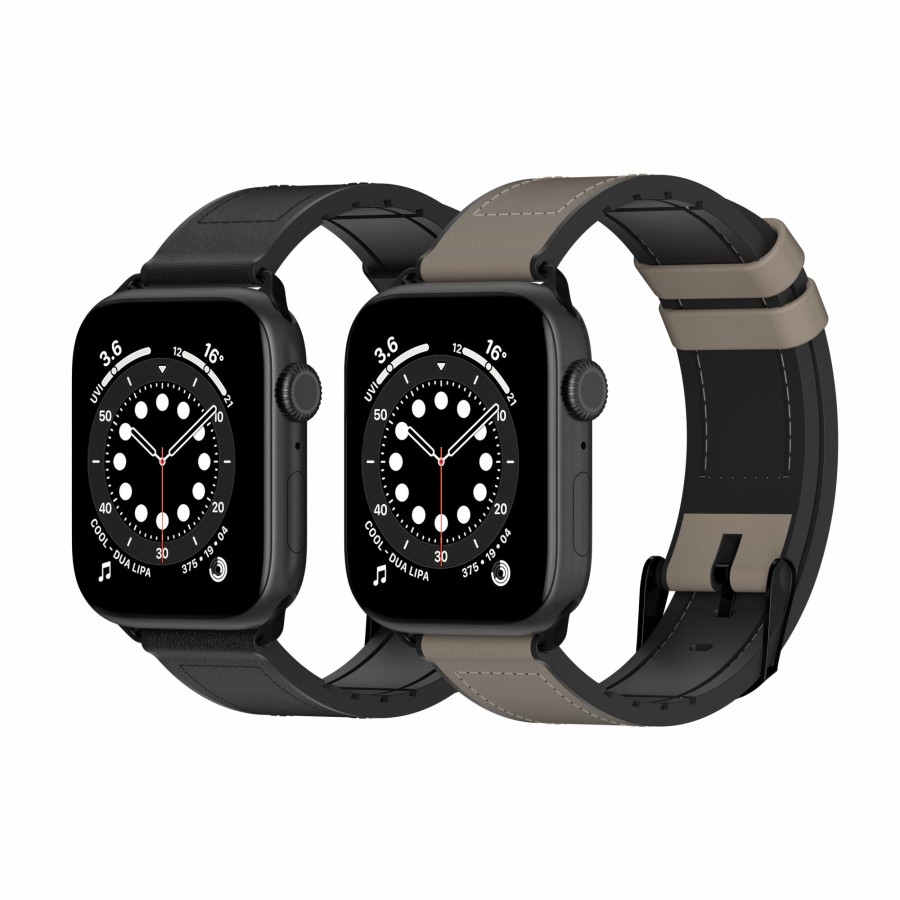 Hot SwitchEasy Hybrid Silicone-Leather Apple Watch Band