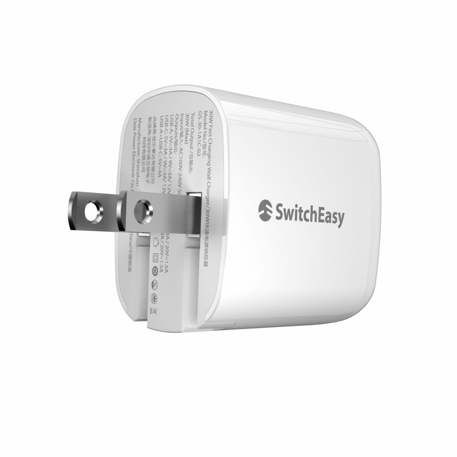 New SwitchEasy Powerbuddy 30W Fast Charging Wall Charger White