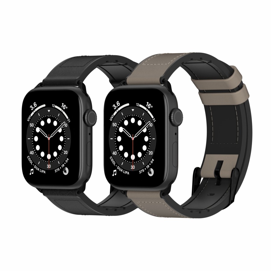 Wholesale SwitchEasy Hybrid Silicone-Leather Apple Watch Band