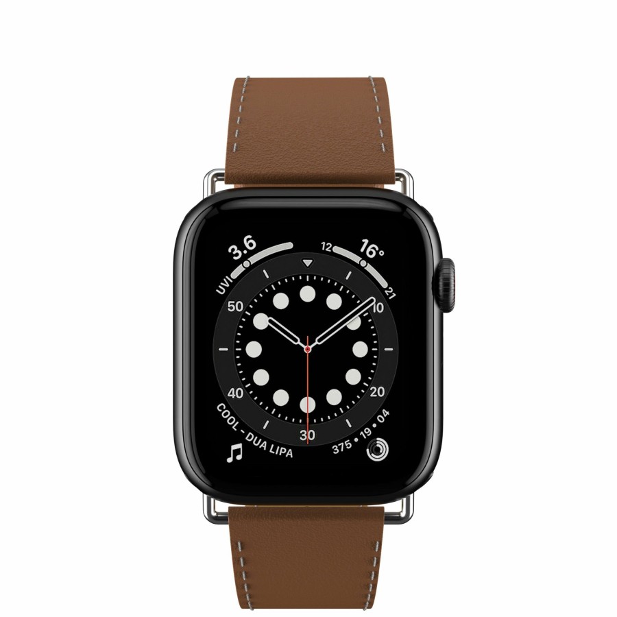 Hot SwitchEasy Classic Genuine Leather Apple Watch Band Brown