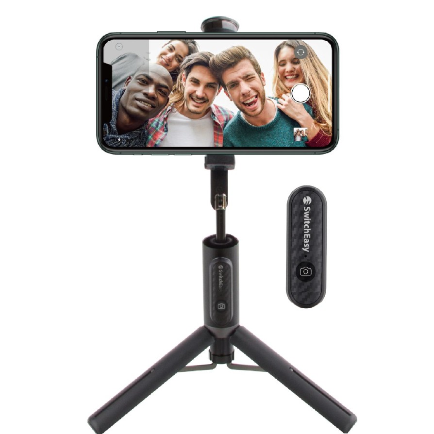 Online SwitchEasy Easyselfie - Rotating Selfie Stick With Bluetooth Remote And Tripod Black